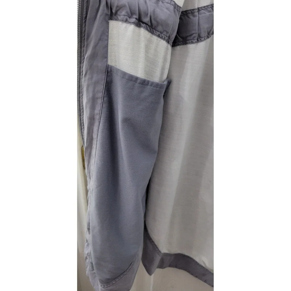 Lululemon Rain Jacket Size 4 Gray Hooded Full Zip Pockets, Cinch Waist EUC